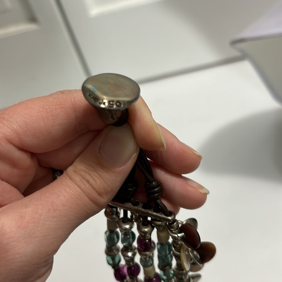 UNO DE 50 Silver Tone Natural Milano Glass Bead Bracelet - Picture 6 of 7